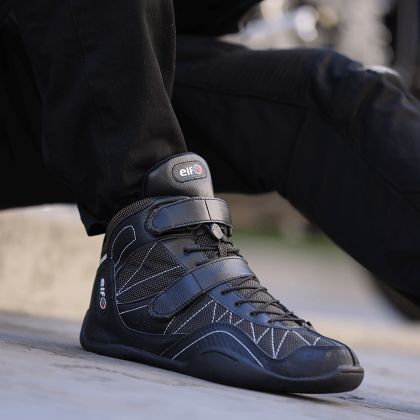 ★新品 elf (エルフ) EXA11 ライディングシューズ ブラック 25.0cm 正規品_画像3