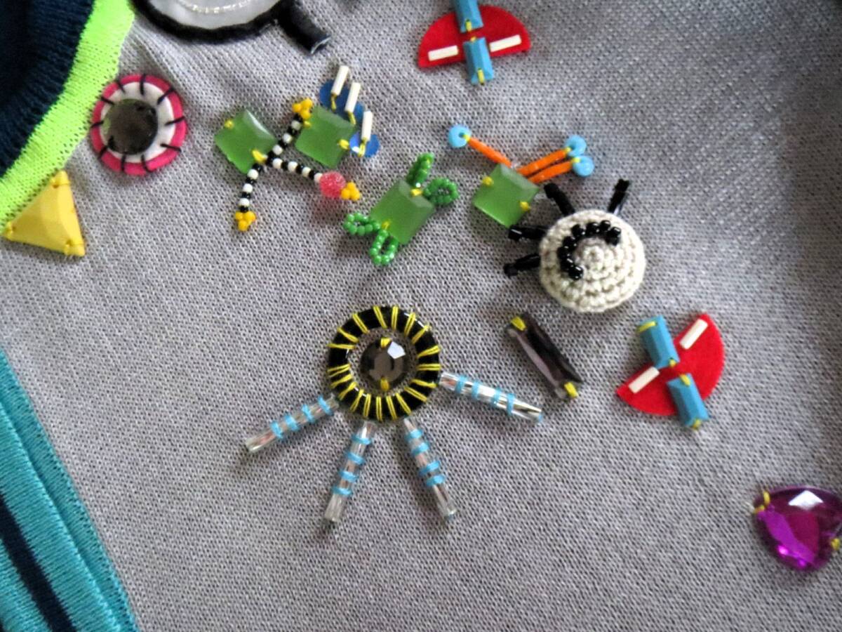 670★新品★アルベロベロ ALBEROBELLO★ビーズ手刺繍★カーディガン★FACE★サラッと薄手★_画像5