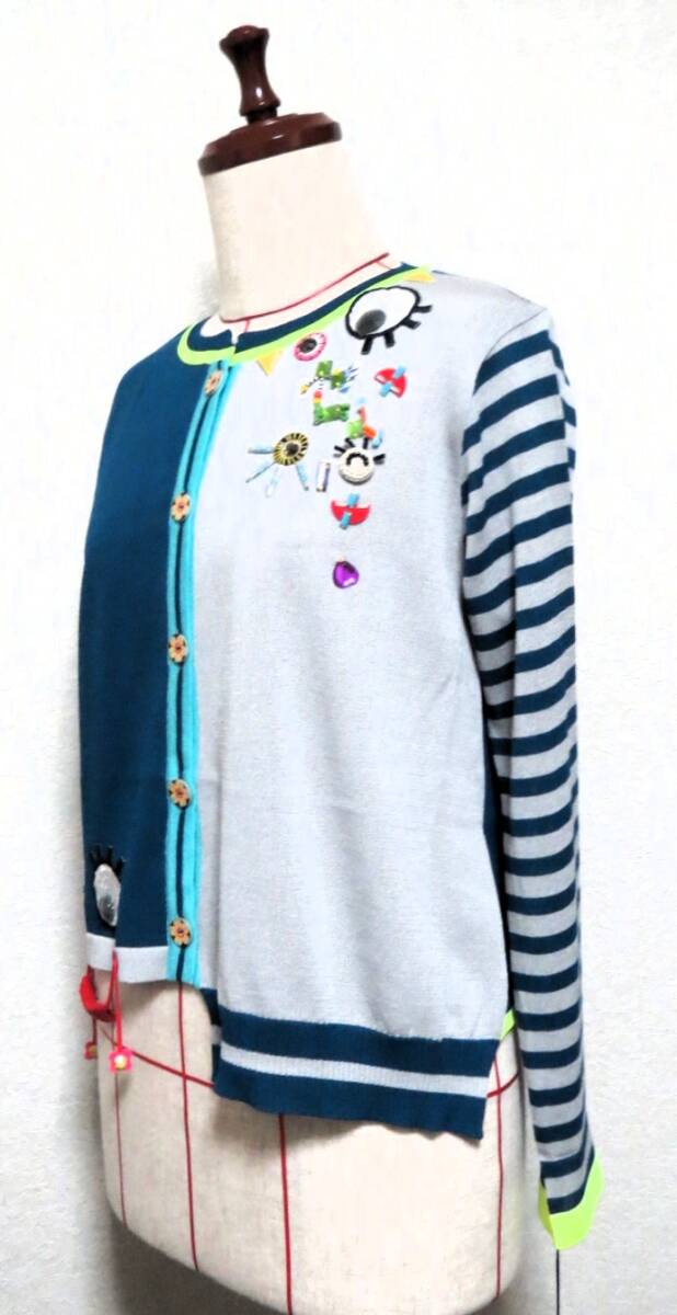 670★新品★アルベロベロ ALBEROBELLO★ビーズ手刺繍★カーディガン★FACE★サラッと薄手★_画像3