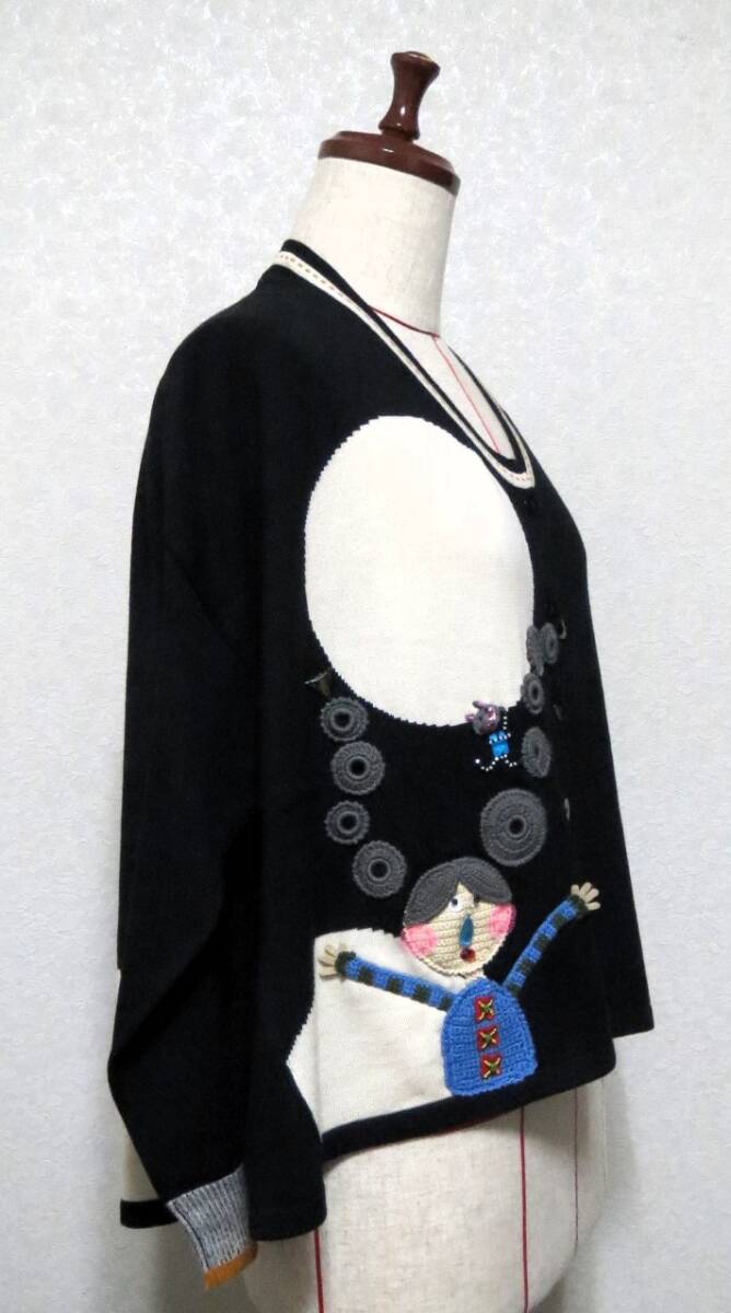 669★新品★アルベロベロ ALBEROBELLO★ニット★変形カーディガン★手編みパッチワーク★_画像2