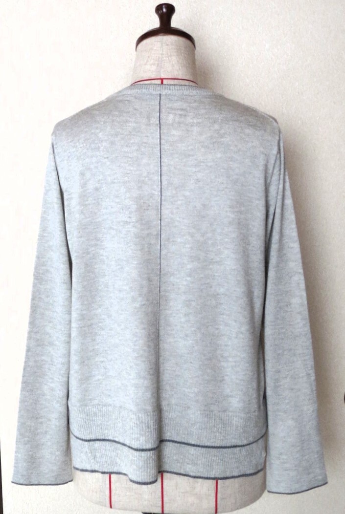 700★新品★アルベロベロ ALBEROBELLO★ブローチ付き★上質素材★カーディガンニット★_画像4