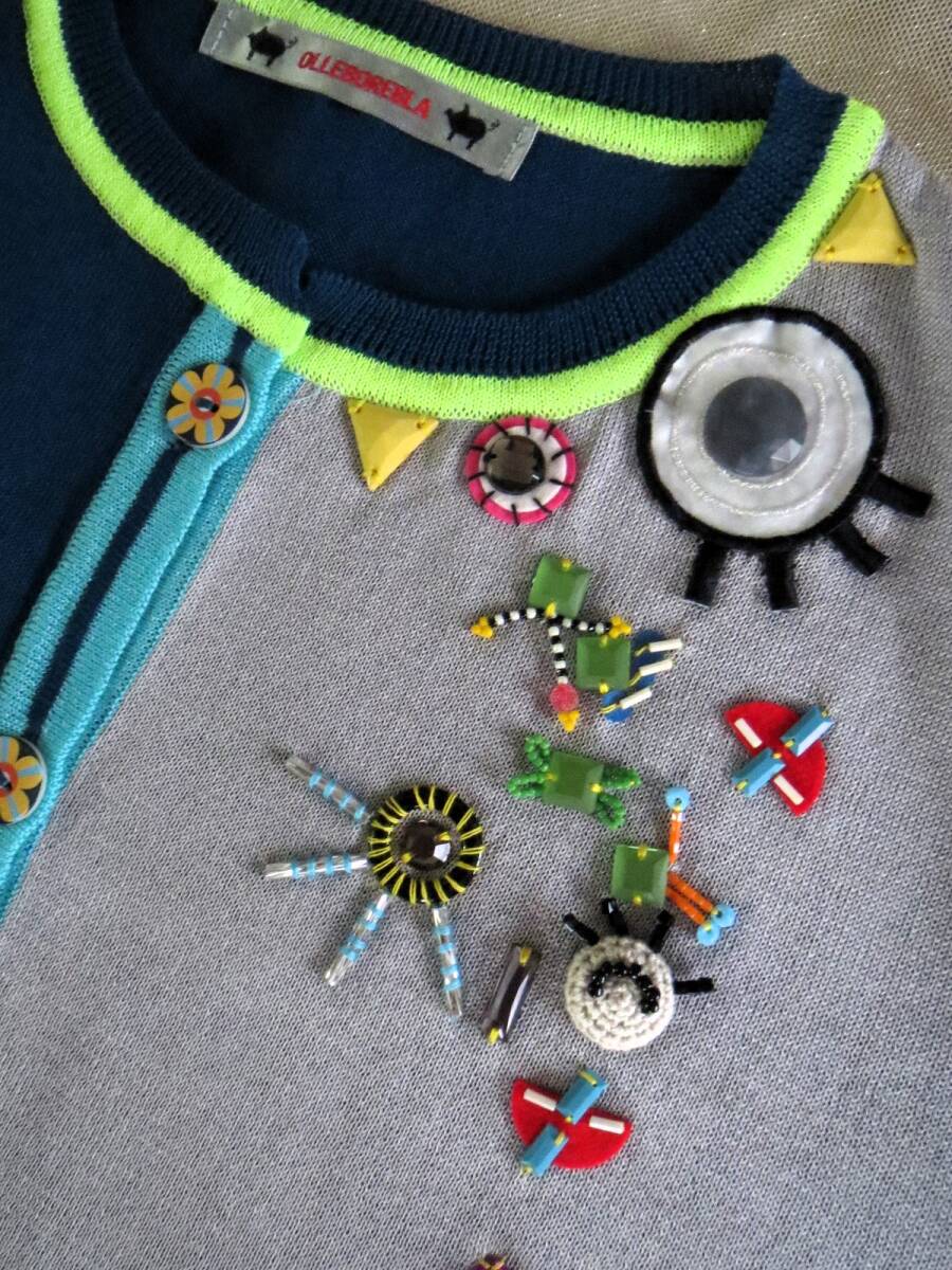 670★新品★アルベロベロ ALBEROBELLO★ビーズ手刺繍★カーディガン★FACE★サラッと薄手★_画像6