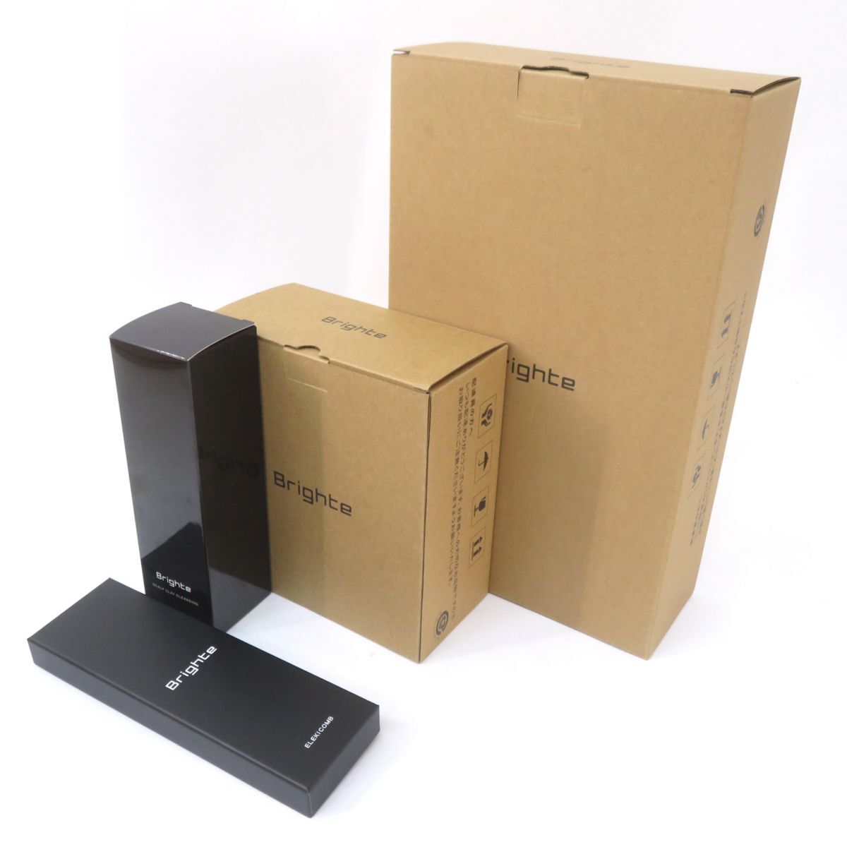 110 【未使用】Brighte ブライト シャワードライヤー 専用スタンド エレキコーム スカルプクレイクレンジング 計4点セット_画像1