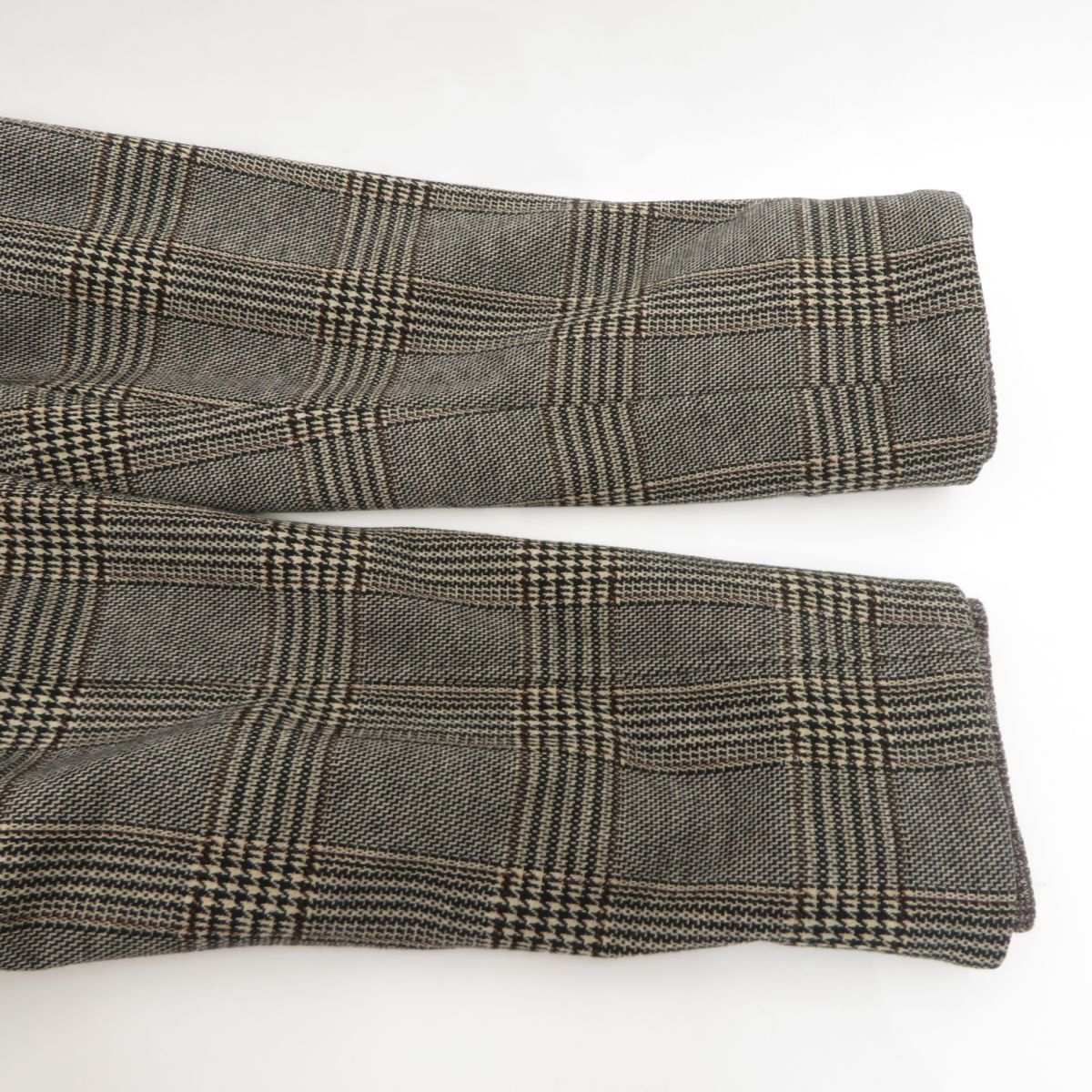 130 1PIU1UGUALE3 RELAX ウノピゥウノウグァーレトレ グレンチェック コート Lサイズ ※中古_画像6