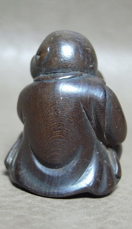 [ персик ..] класть netsuke * из дерева / времена предмет антиквариат старый изобразительное искусство украшение .. предмет 