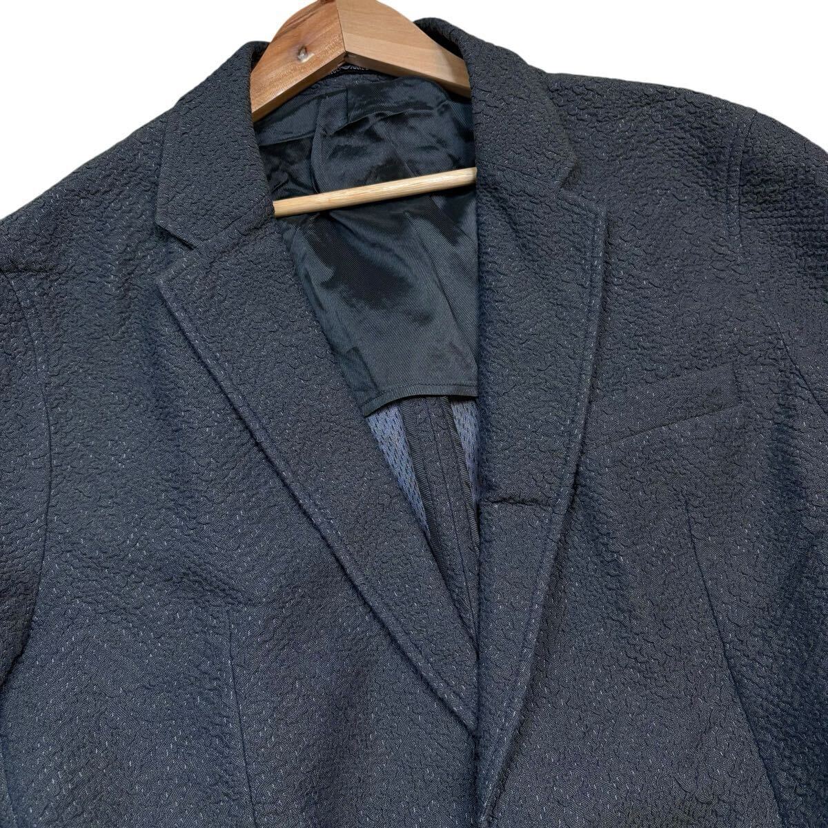 【タグ付新品未使用XXXXLサイズ!!!】EMPORIO ARMANI エンポリオアルマーニ 現行 テーラードジャケット ワッフル調ジャガード サイズ56_画像3