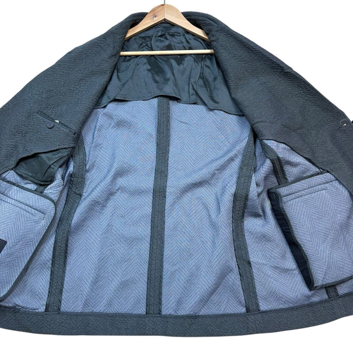 【タグ付新品未使用XXXXLサイズ!!!】EMPORIO ARMANI エンポリオアルマーニ 現行 テーラードジャケット ワッフル調ジャガード サイズ56_画像5