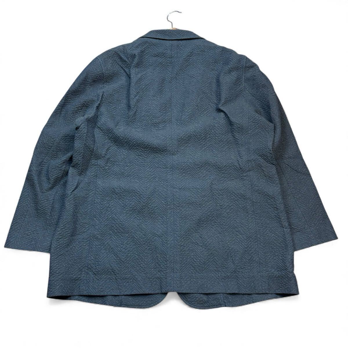 【タグ付新品未使用XXXXLサイズ!!!】EMPORIO ARMANI エンポリオアルマーニ 現行 テーラードジャケット ワッフル調ジャガード サイズ56_画像6