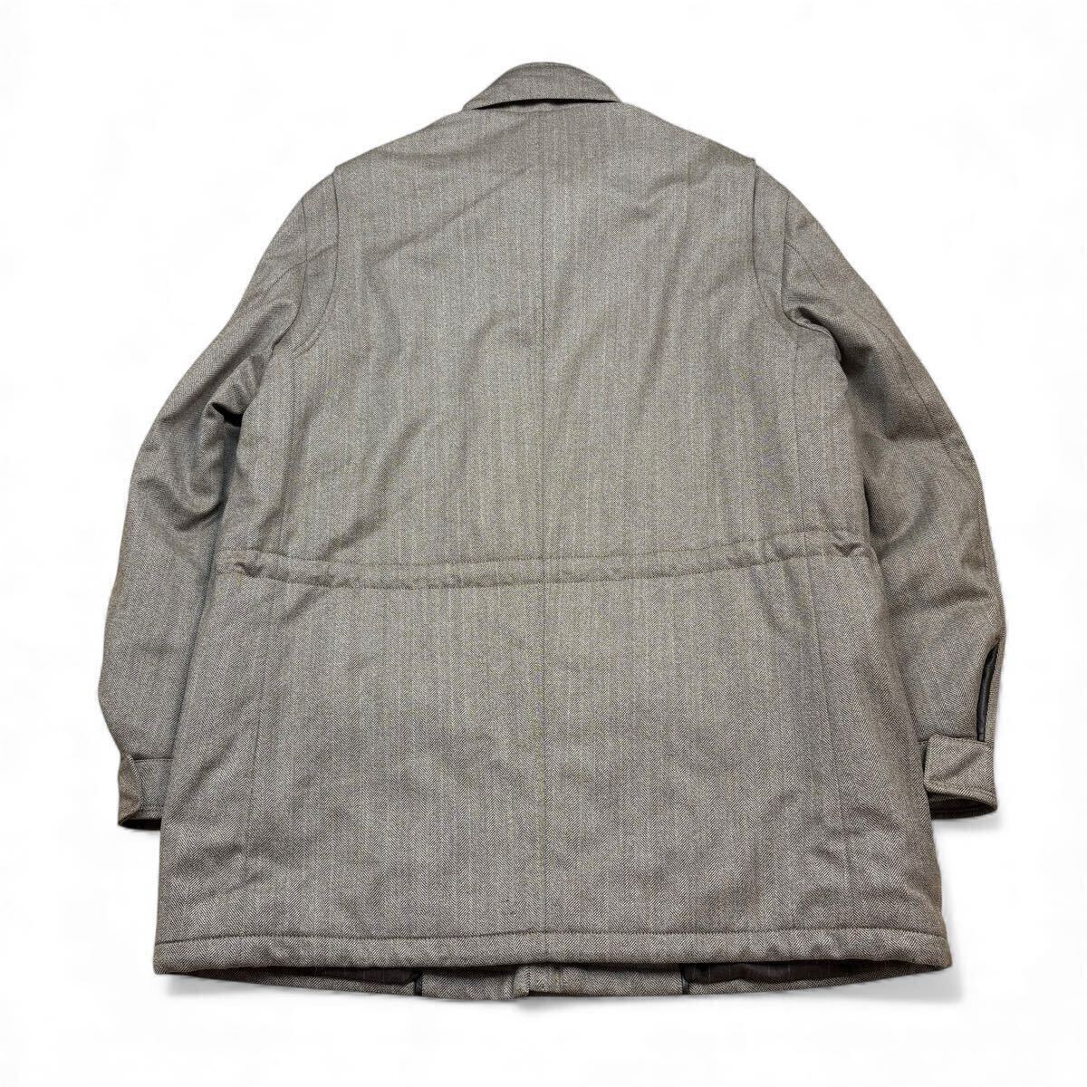 【定価80万!!!美品Lサイズ!!!】ErmenegildoZegna エルメネジルドゼニア 2way ジャケット カシミヤ シルク リアルファー ヘリンボーン_画像7