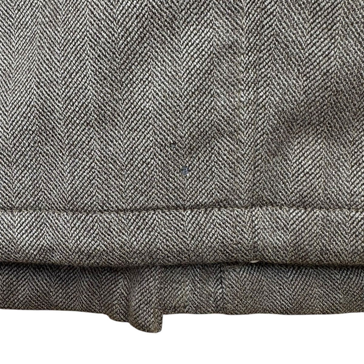 【定価80万!!!美品Lサイズ!!!】ErmenegildoZegna エルメネジルドゼニア 2way ジャケット カシミヤ シルク リアルファー ヘリンボーン_画像10