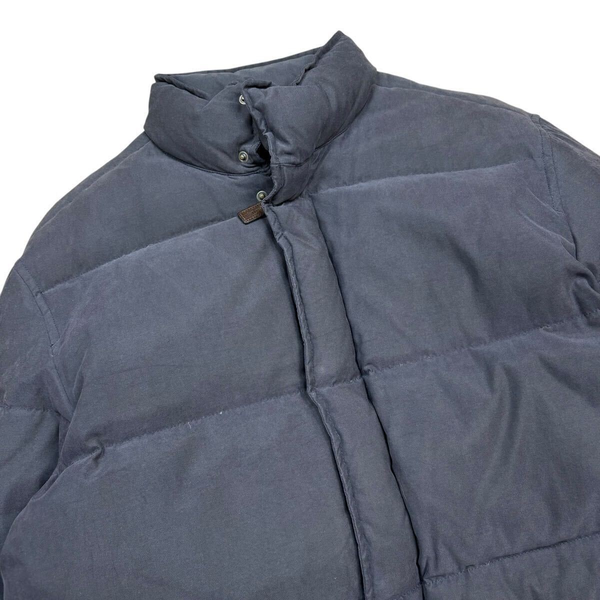 【美品XLサイズ!!!】ErmenegildoZegna エルメネジルドゼニア 中綿ジャケット ブルゾン ロゴ ジップアップ ダークネイビー メンズ サイズ50_画像3