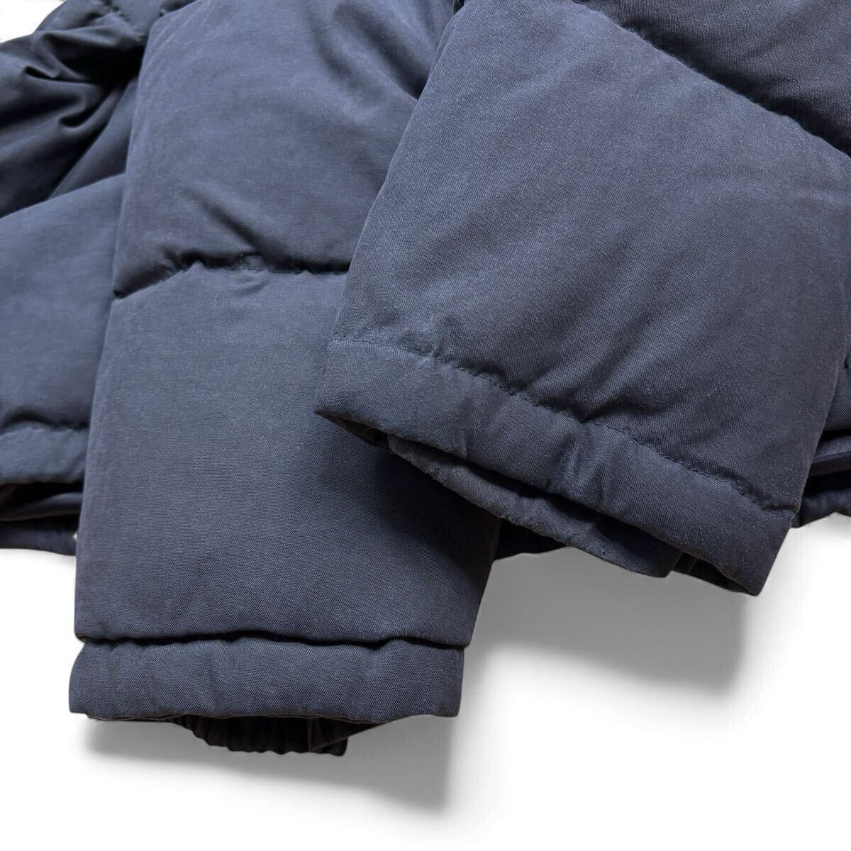 【美品XLサイズ!!!】ErmenegildoZegna エルメネジルドゼニア 中綿ジャケット ブルゾン ロゴ ジップアップ ダークネイビー メンズ サイズ50_画像4