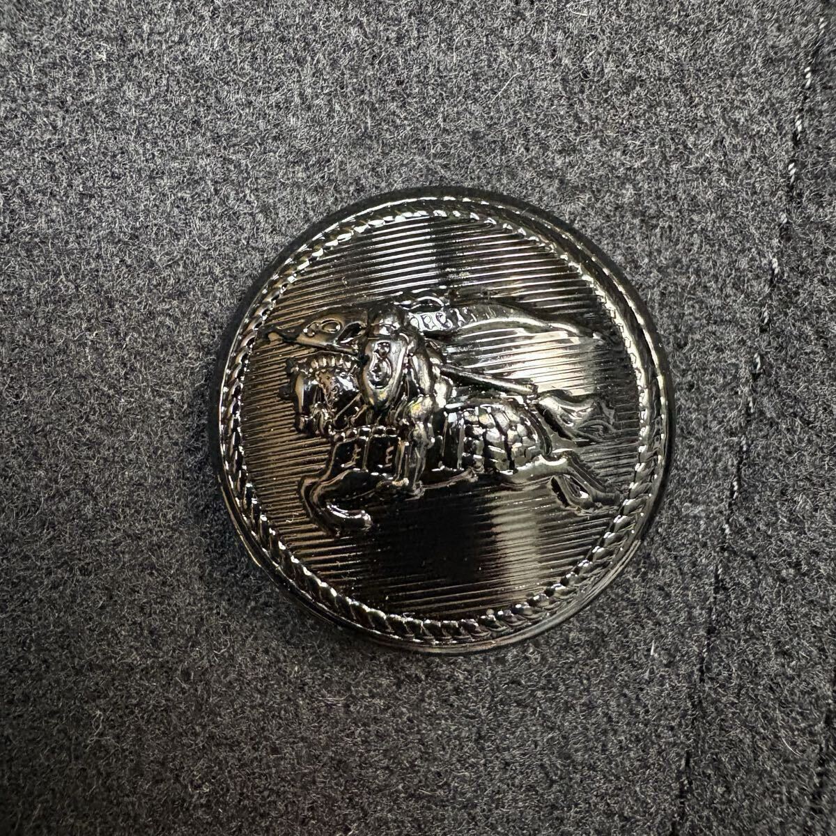 【極美品Lサイズ!!!】BURBERRY BLACK LABEL バーバリーブラックレーベル カシミヤ ナポレオンコート ノバチェック ベルト メンズ 黒_画像8