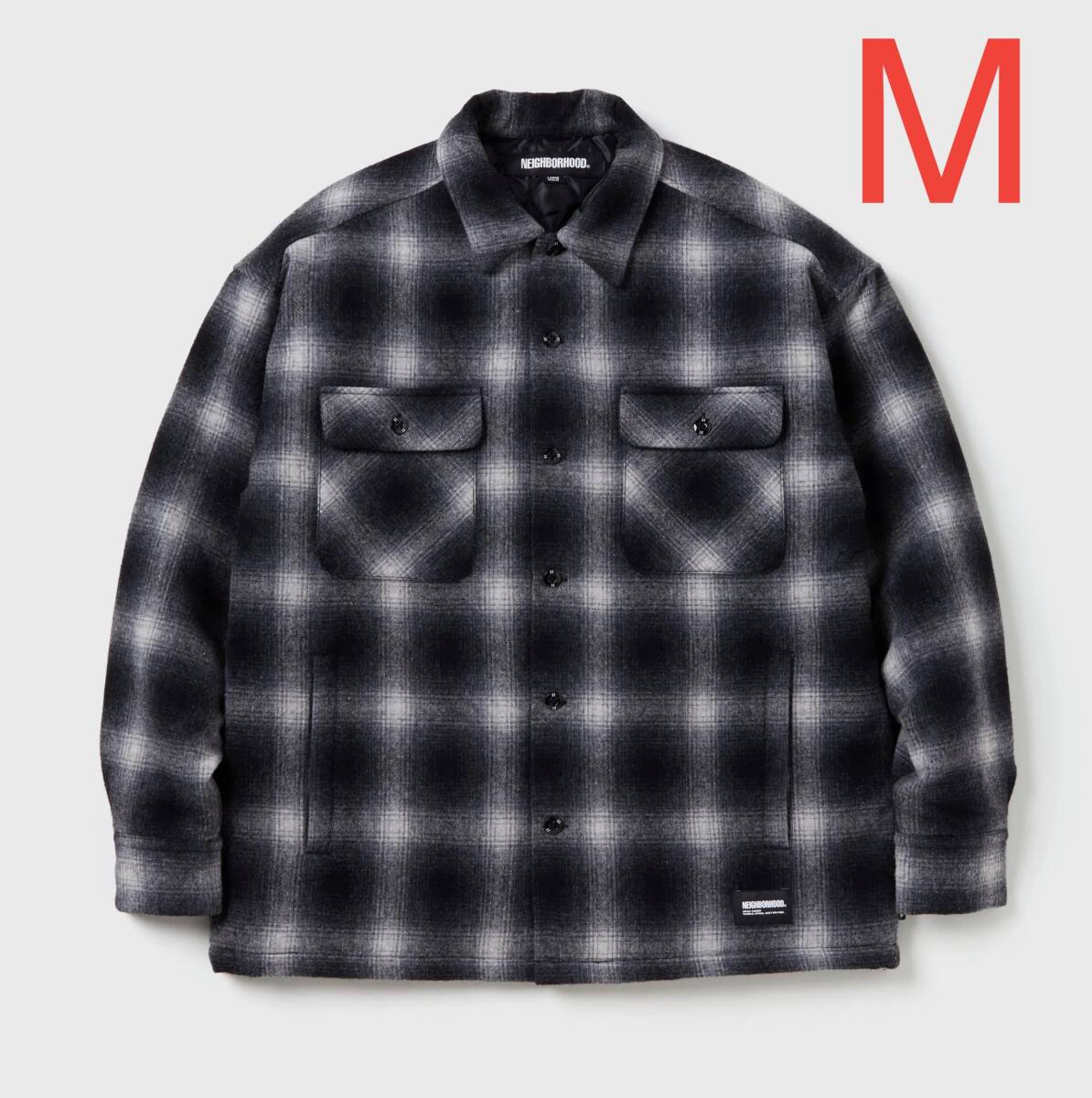 NEIGHBORHOOD ネイバーフッド CPO SHIRT LS 24AW ブラック M 242TSNH-SHM06 新品未使用_画像1