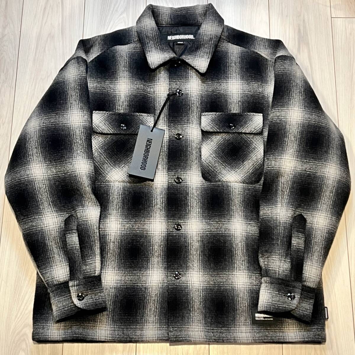NEIGHBORHOOD ネイバーフッド CPO SHIRT LS 24AW ブラック M 242TSNH-SHM06 新品未使用_画像2
