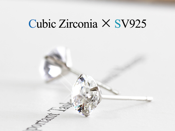ピアス レディース 一粒 ジルコニア シルバー 銀 プラチナ仕上げ シンプル 両耳 スタッド 上品/ SV925 CZダイヤ 4爪ラウンドピアス 0.75ct_画像4