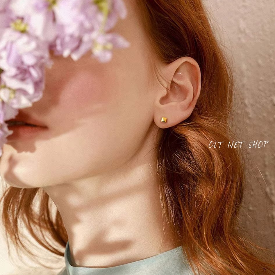 ステンレス製/スタッド/ピアス/レディース/スクエア/ミニマム/スタッズ/ゴールド/メタル/金属アレルギー/シンプル/小さい/小さめ/四角/女性_画像8