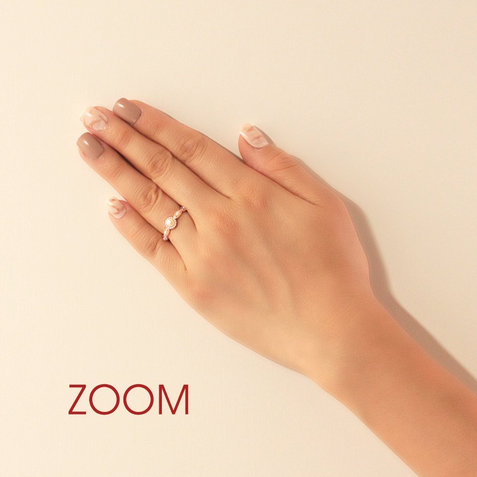 7号 / 新品 指輪 K18GP パール 真珠 リング ミル打ち 上品 18金 ピンクゴールド レディース クラシカル おしゃれ 薬指 プレゼント 女性_画像6