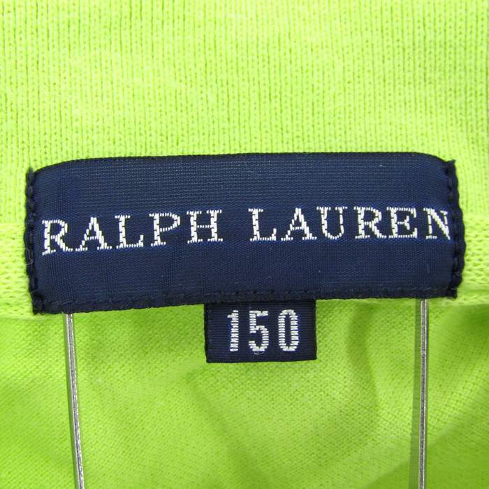 ラルフローレン 半袖ポロシャツ フレンチスリーブ 無地 ポニーロゴ ストレッチ トップス キッズ 女の子用 150サイズ グリーン RALPHLAUREN_画像3
