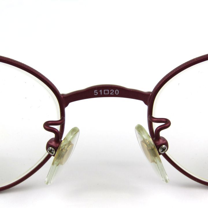 アトリエ サブ メガネ 度有 フルリム フレーム AS-1010 ブランド アイウェア レディース 51□20サイズ ワインレッド ATELIER SAB_画像6