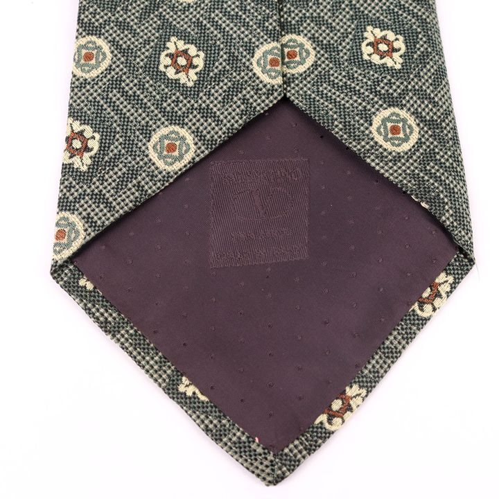  Valentino *galava-ni бренд галстук общий рисунок мелкий рисунок рисунок шелк Италия производства мужской зеленый Valentino Garavani