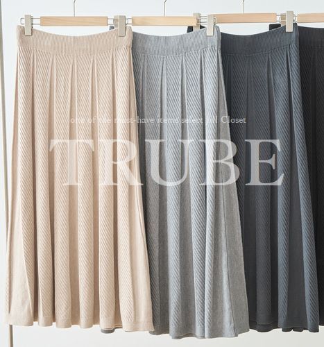 新品L～LL【送料185円】GRAY*伸縮◎しっとり柔らかな もちもちジャガードニット素材*通勤オフィス対応◎ロングスカート7713_画像3