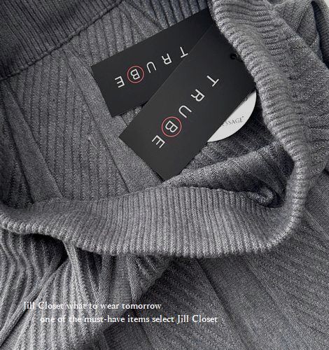 新品L～LL【送料185円】GRAY*伸縮◎しっとり柔らかな もちもちジャガードニット素材*通勤オフィス対応◎ロングスカート7713_画像9