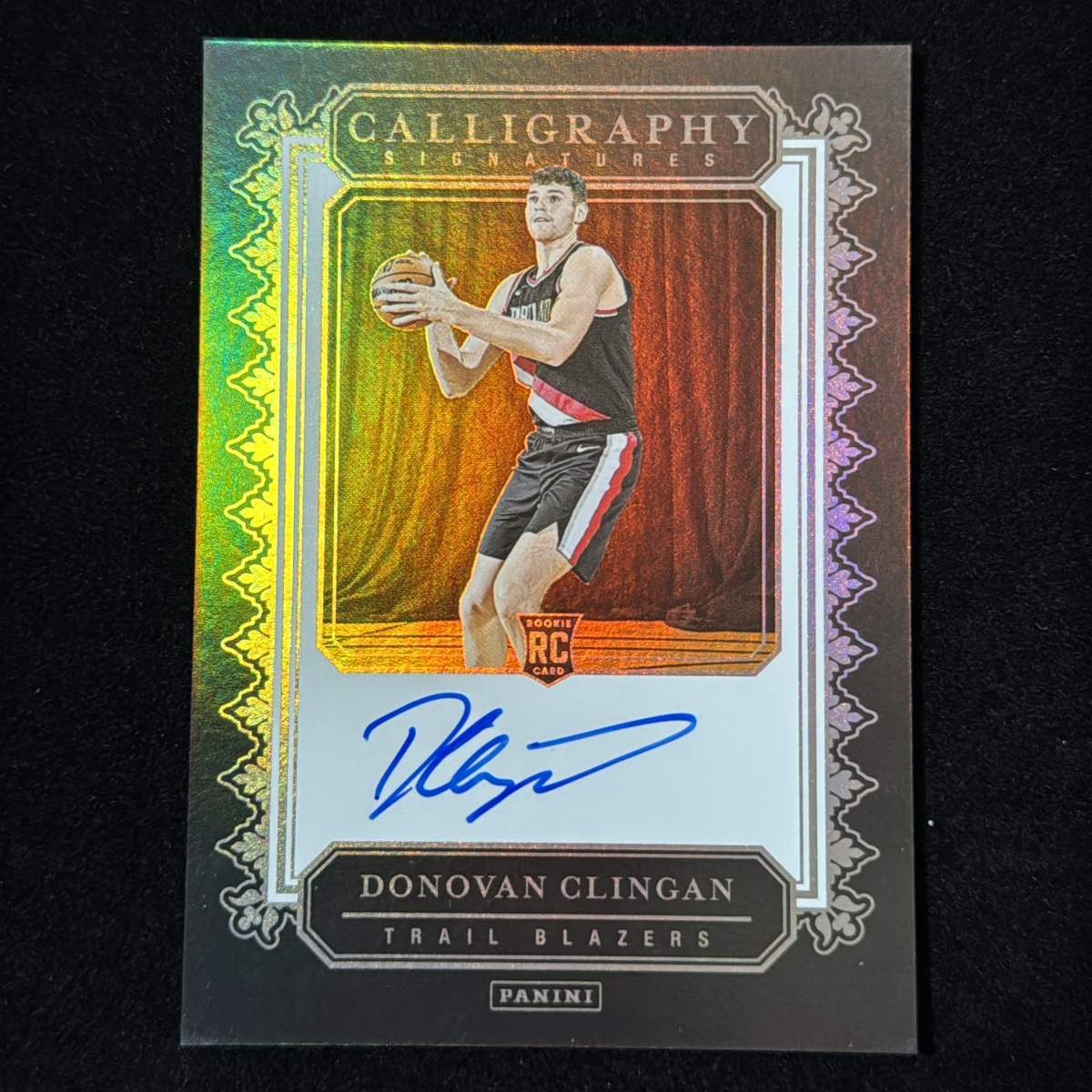 Donovan Clingandono van *k Lynn gun Panini Calligraphy 2024-25 RC Auto автограф автограф Trail Blazers Trail Blazer z