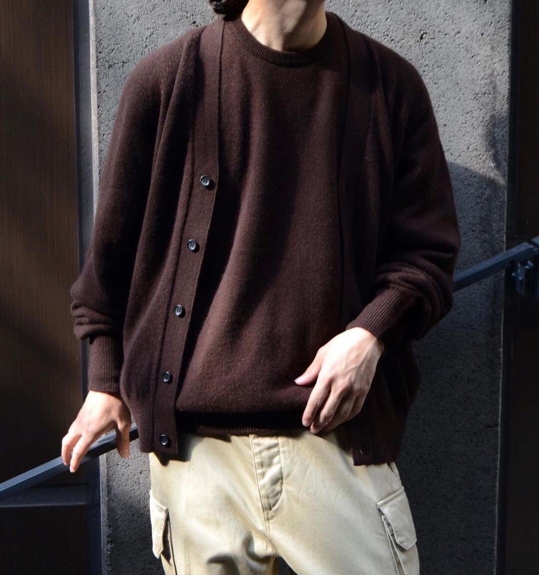 即完売 別注 HERILL Wholegarment Cardigan size 4《ヘリル》ホールガーメント カーディガン 100％ CASHMERE_画像4