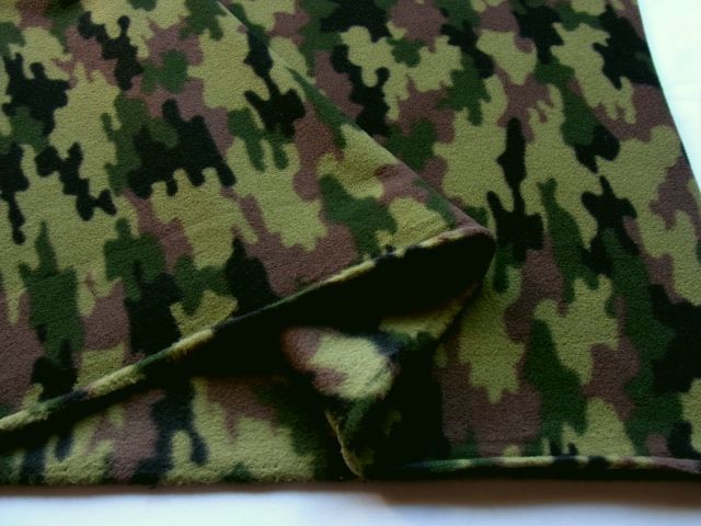 ★薄手フリース♪カモフラージュ柄(グリーン)♪145×50★【NE1656-A】_画像3