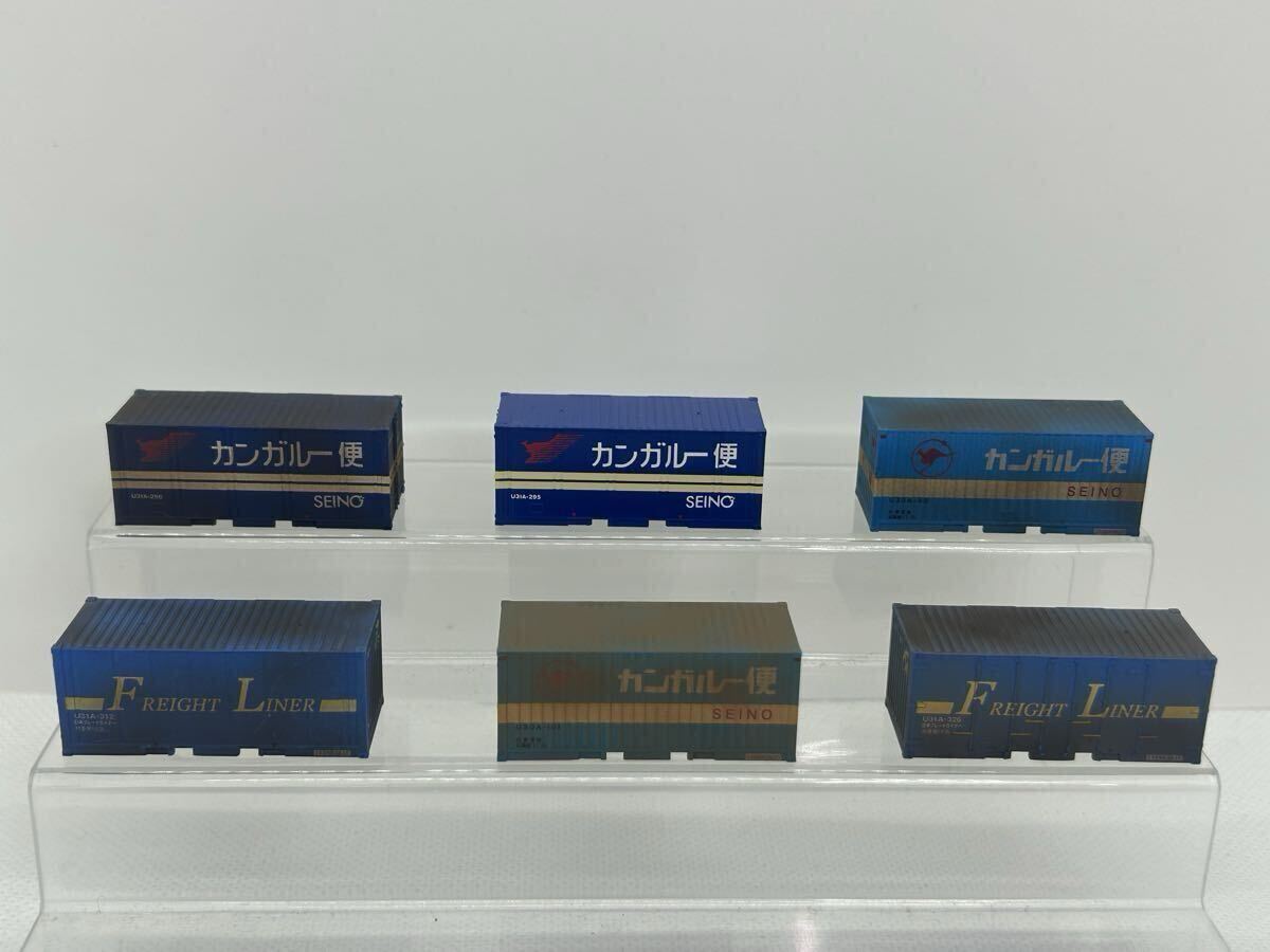U31A 日本フレートライナー 他 コンテナ 6個 ウェザリング加工品 朗堂 Nゲージコンテナ まとめ まとめて〜_画像1