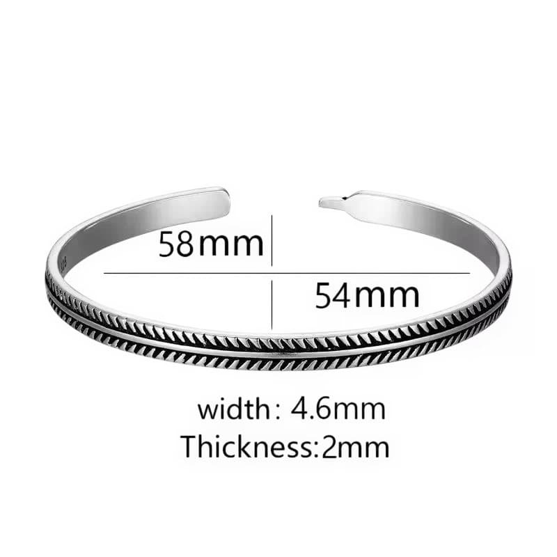 シンプルに…クールに…フェザーシルバーバングル_画像2