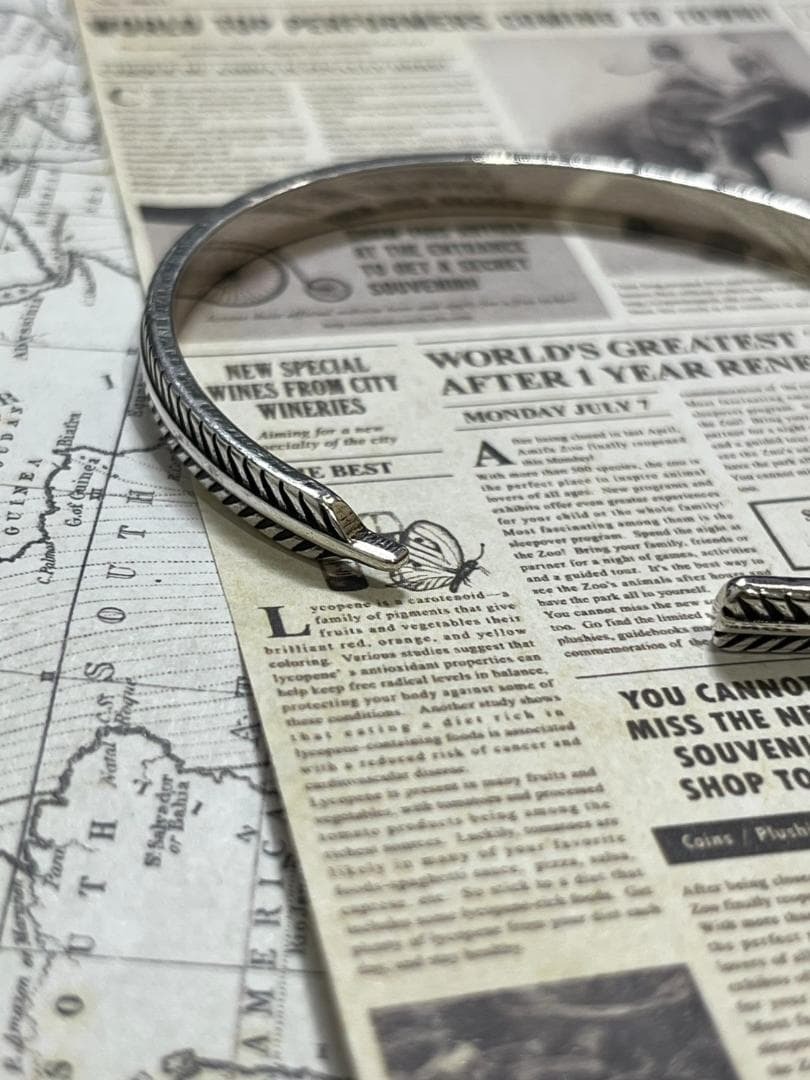 シンプルに…クールに…フェザーシルバーバングル_画像7