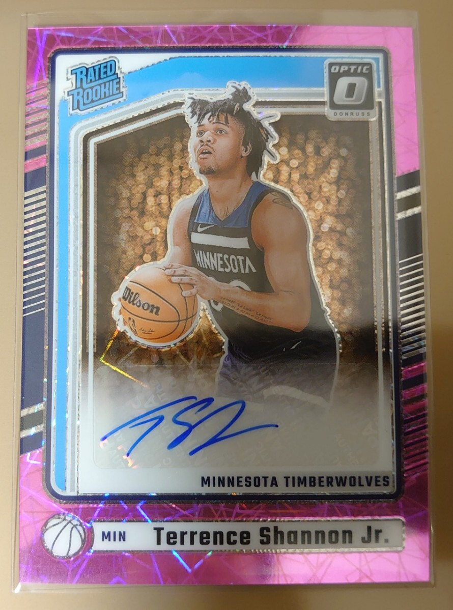 2024-25 Panini Donruss Optic Basketball NBA Rated Rookies Signatures Pink Velocity /79 Terrence Shannon Jr. Minnesota Timberwolves_画像1