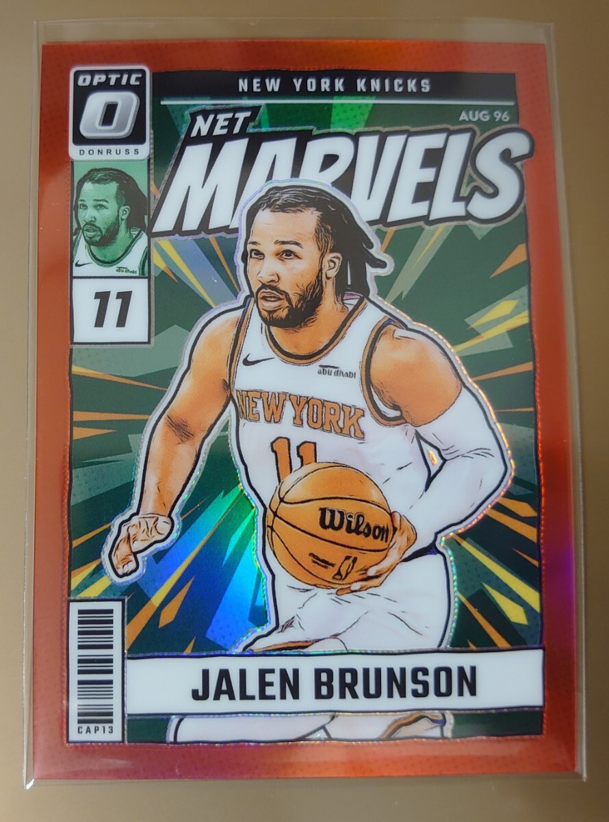 2024-25 Panini Donruss Optic Basketball NBA Net Marvels Red /99 Jalen Brunson - New York Knicks_画像1