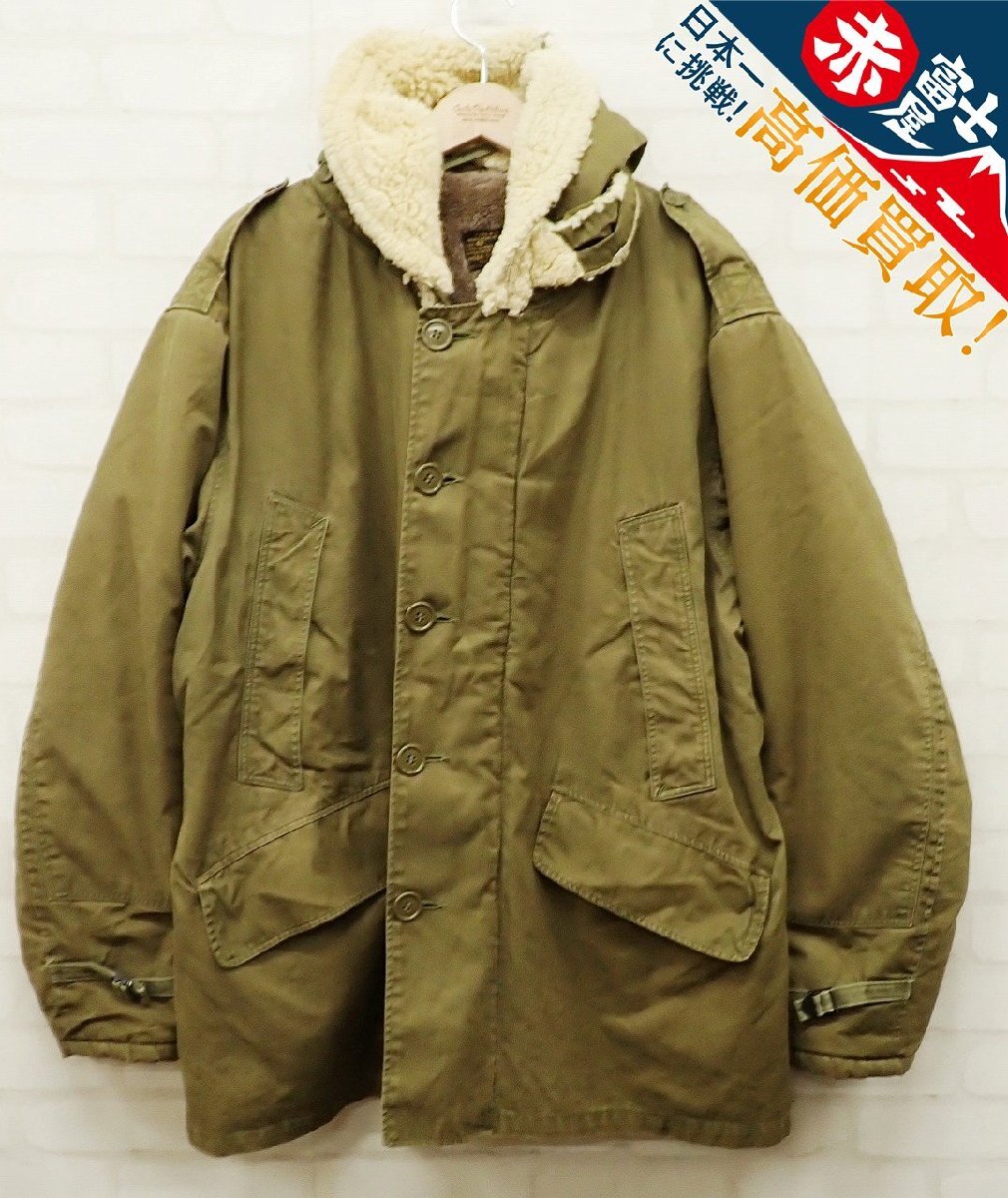 3J7448/米軍 40s MODA COAT社 B-11 ビンテージ_画像1