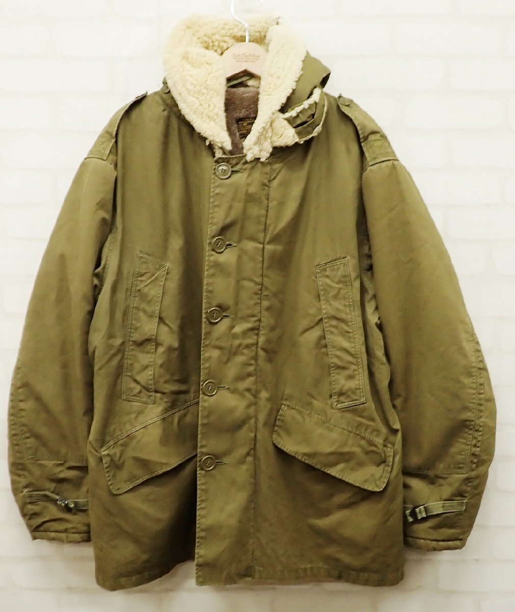 3J7448/米軍 40s MODA COAT社 B-11 ビンテージ_画像2