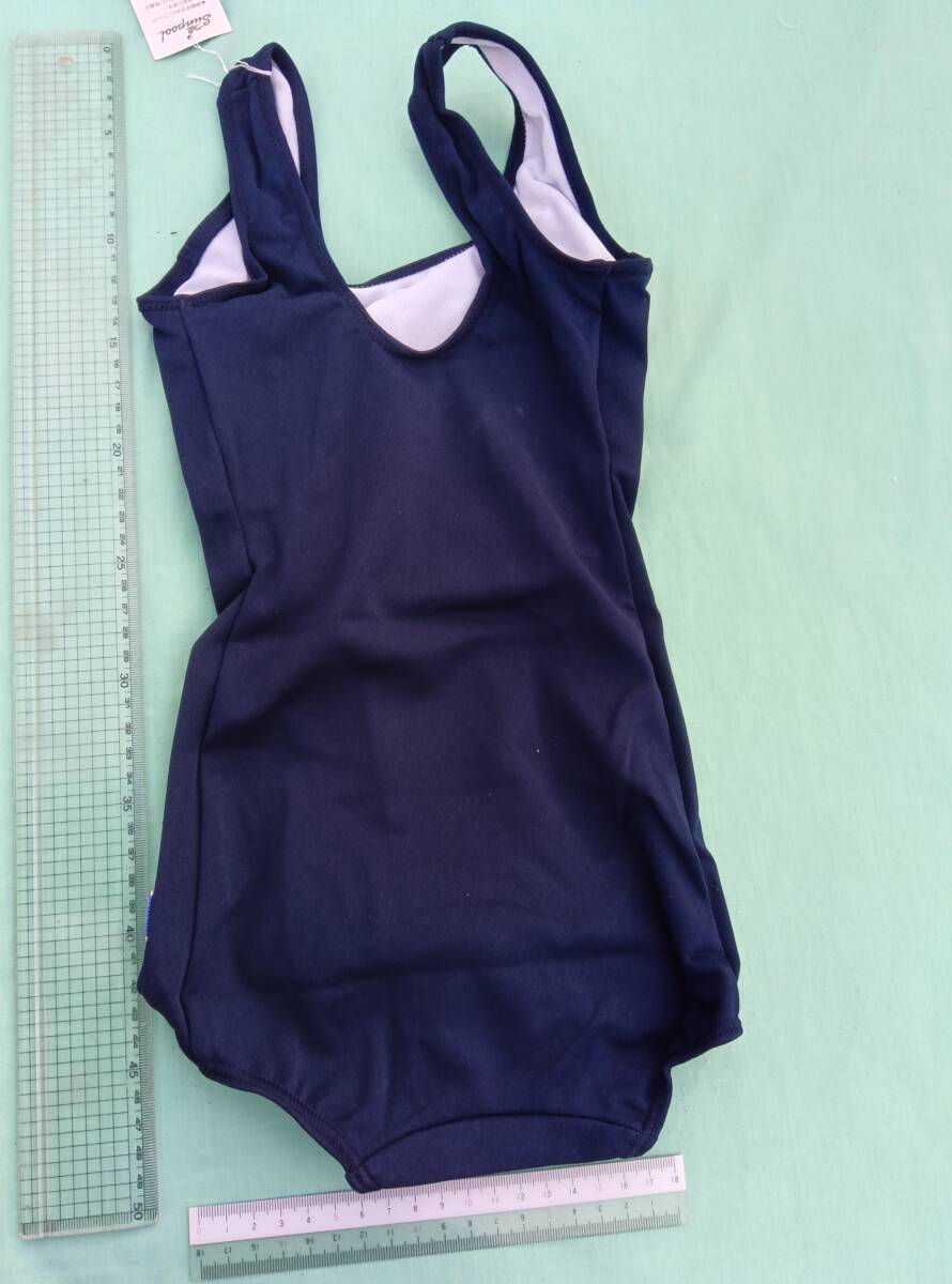 女子 未使用品 旧型スクール水着 120サイズ サンプール 濃紺色 ネイビー_画像4