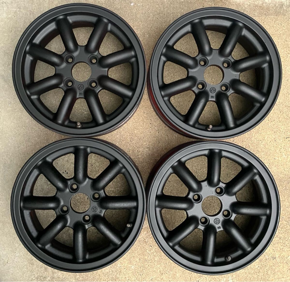 ワタナベ エイトスポーク 14インチPCD100 4穴★N-box N-one タント スペーシア ハスラー タフト アルト 軽トラ ワゴンＲ ムーブ エブリィ_画像1