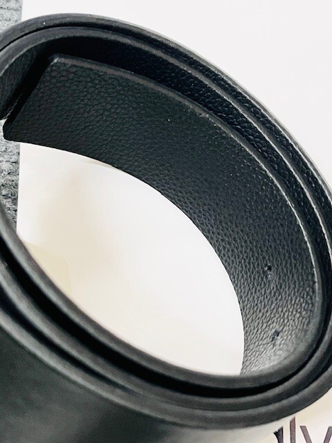 11-33 未使用 Calvin Klein カルバンクライン リバーシブル レザー ベルト ブラック サイズ85 メンズ_画像4