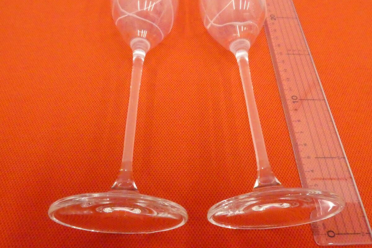 A【11969】★WEDGWOOD プロミシスウィズディス★ペア シャンパングラス ウェッジウッド 箱有 経年保管品_画像5