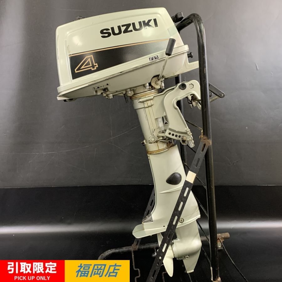 【引取限定/発送不可】SUZUKI 小型船舶用船外機 スズキDT4 型式:00402S 4馬力 ※起動/動作未確認品＊ジャンク品【福岡】_画像1