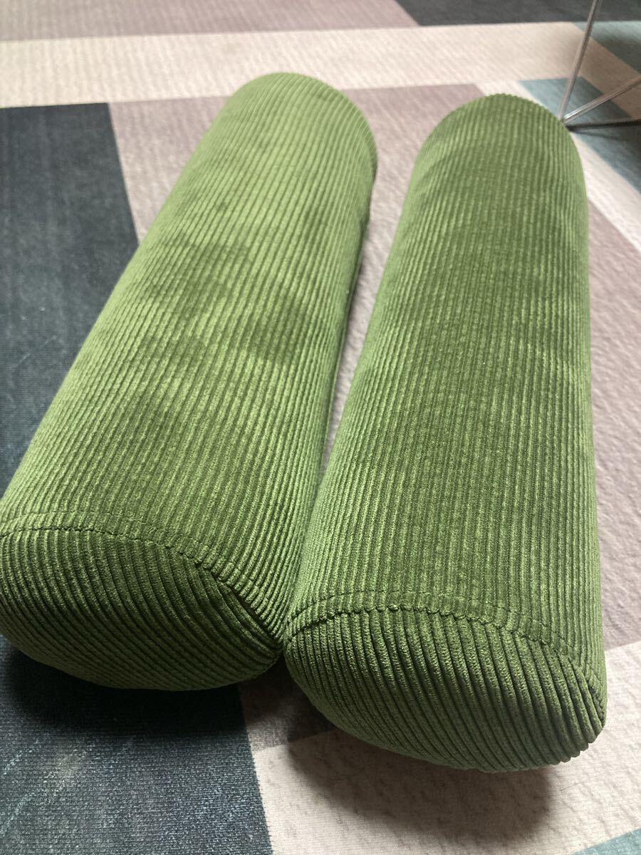 クッション　コーデュロイ　緑　グリーン_画像1