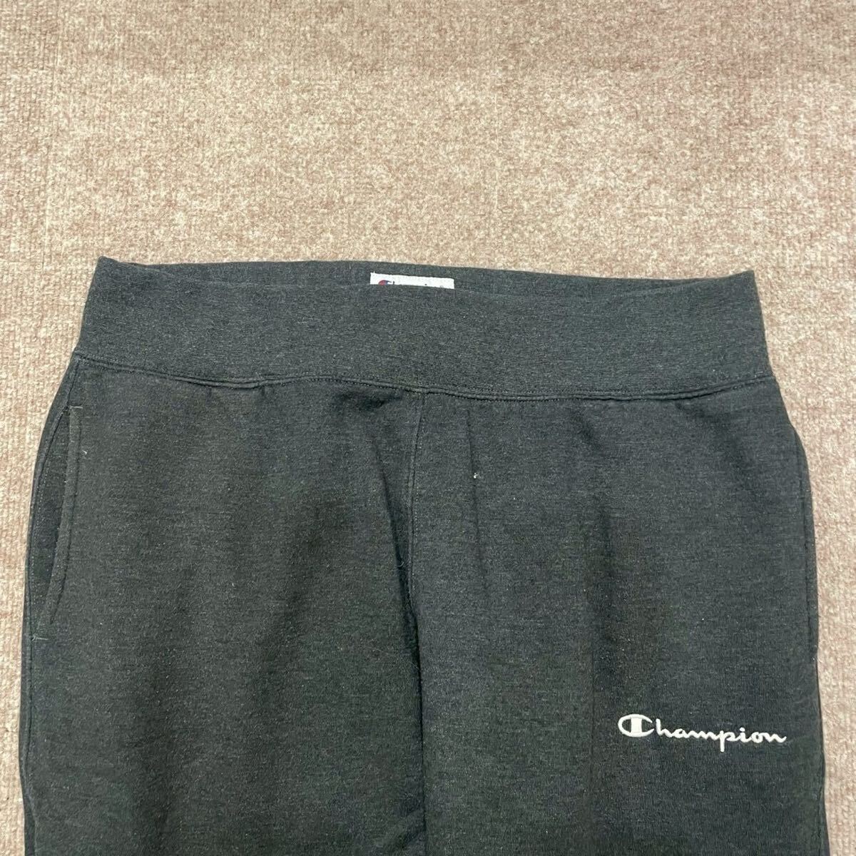 【S7065】 Champion チャンピオン スウェットジョガーパンツ サイズL ブラック 黒 刺繍ロゴ ワンポイント メンズ ボトム 最落なし 古着_画像4