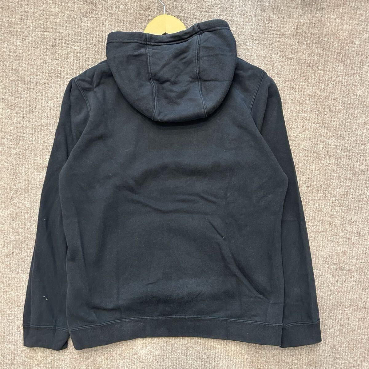 【S7214】 NIKE ナイキ スウェット パーカー プルオーバー フロントプリント サイズM ブラック 黒 メンズ トップス 最落なし 古着_画像3