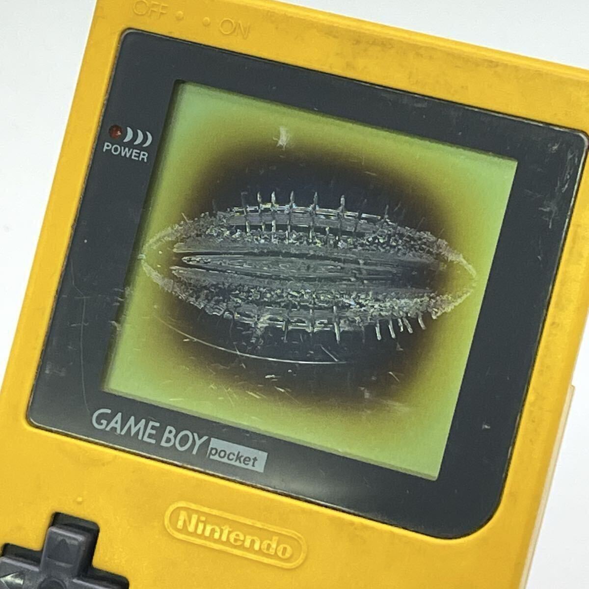 ＆ 任天堂 Nintendo ニンテンドー GAME BOY pocket ゲームボーイポケット イエロー MGB-001 ゲーム機 本体 ジャンク品 かわせみの画像8