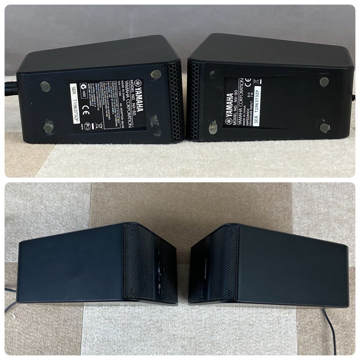 II YAMAHA ヤマハ NX-50 T196373ZP ブラック オーディオ機器 ペア スピーカー かわせみ_画像6