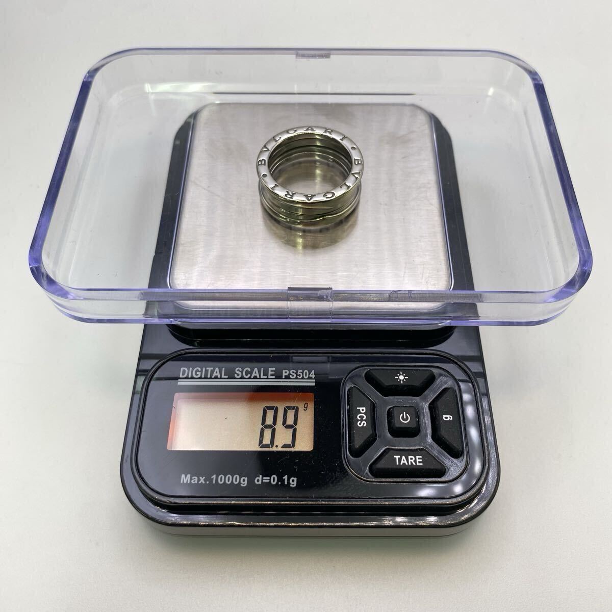 II BVLGARI ブルガリ B-ZERO1 ビーゼロワン 指輪 リング ホワイトゴールド K18 WG 750 #54 貴金属 ジュエリー 約8.9g 約13号 かわせみ_画像7
