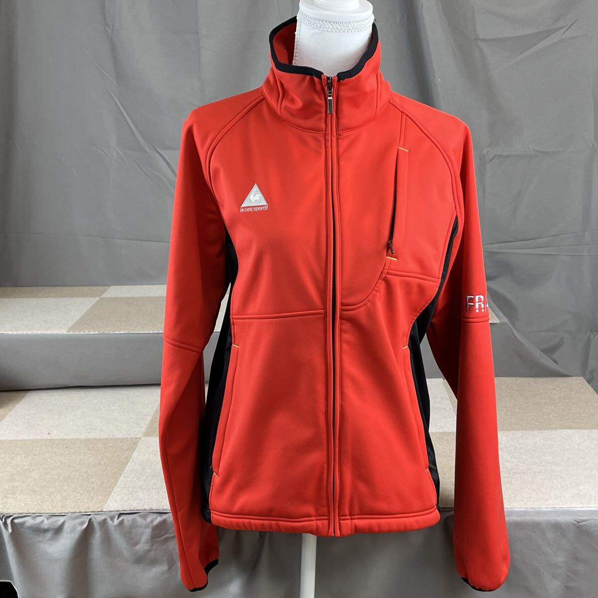 H le coq sportif ルコックスポルティフ ジャケット アウター レッド M GQ6222 かわせみ_画像1