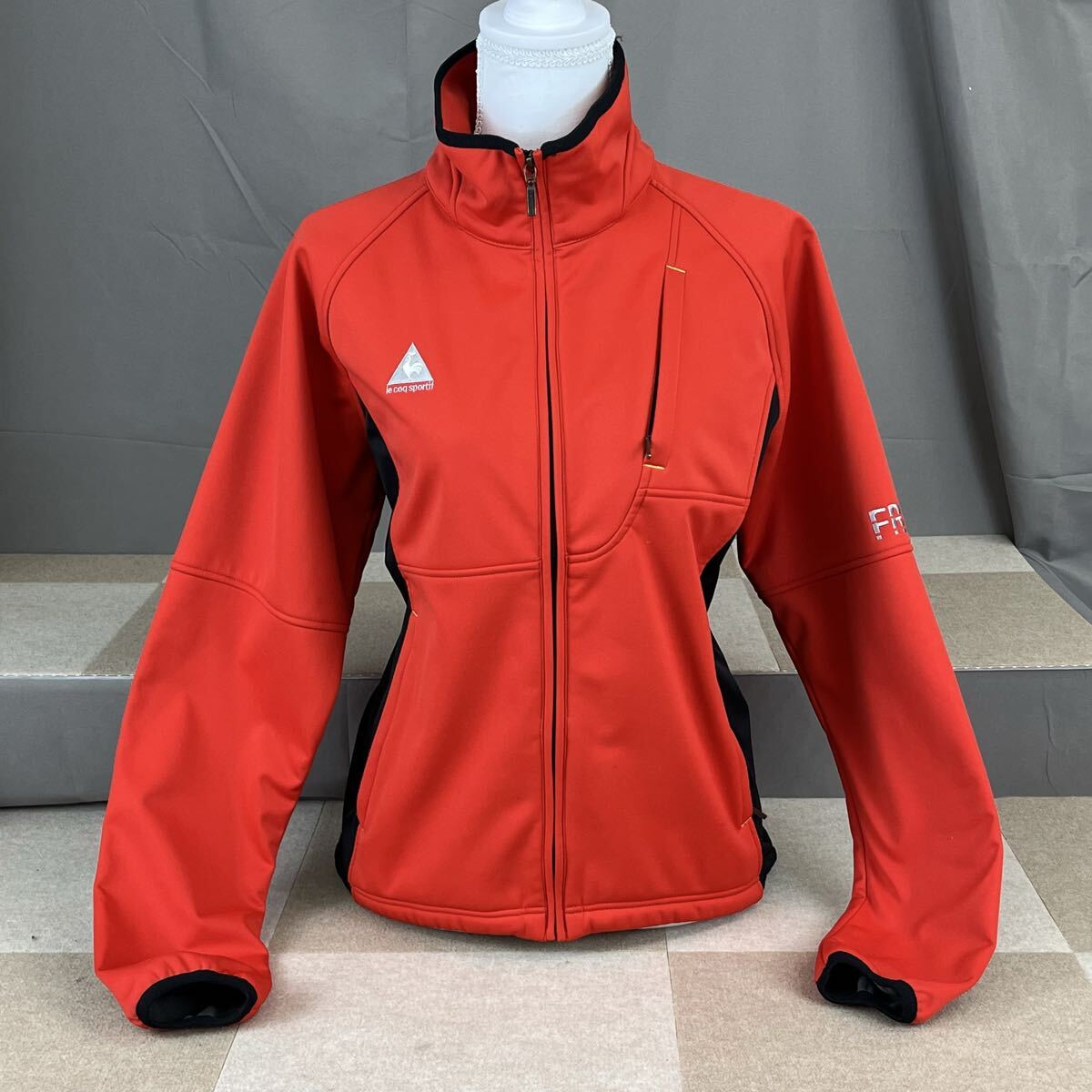 H le coq sportif ルコックスポルティフ ジャケット アウター レッド M GQ6222 かわせみ_画像2